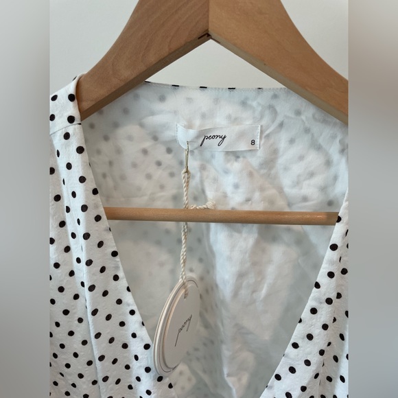 White Polka Dot Long Summer Dress - Picture 3 of 3